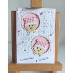 Glückwunschkarte, Geburtskarte, Karte zur Geburt/Taufe für Zwillinge