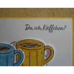 Glückwunschkarte Geburtstag Zum Kaffee oder Einladungen Beste Freundin Kaffeebecher Farbe nach Wahl
