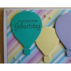 Glückwunschkarte Geburtstagskarte Grußkarte Heissluftballon