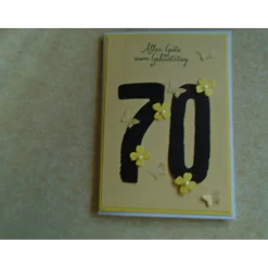 Glückwunschkarte Geburtstagskarte 40 50 60 70 80 90 Geburtstag nach Wahl  Handgemacht