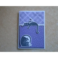 Glückwunschkarte Geburtstagskarte Grußkarte Katze Katzen Katzenfan Farbe nach Wahl Stampin up