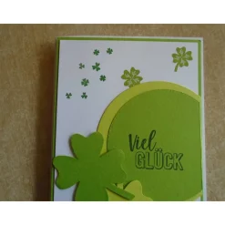 Glückwunschkarte Geburtstagskarte Grusskarte Geburtstag -Viel Glück- kleeblatt