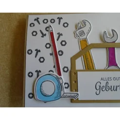 Glückwunschkarte Geburtstag Mann Frau   Werkzeug Hankwerker Grusskarte Karte