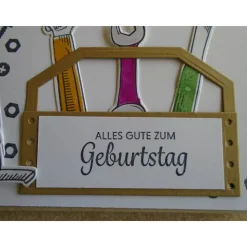 Glückwunschkarte Geburtstag Mann Frau   Werkzeug Hankwerker Grusskarte Karte