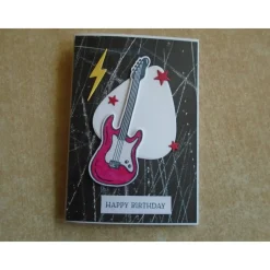 Glückwunschkarte Geburtstagskarte Grußkarte  Kindergeburtstag Musiker Musik Gitarre
