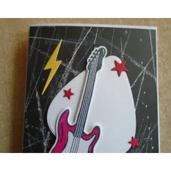 Glückwunschkarte Geburtstagskarte Grußkarte  Kindergeburtstag Musiker Musik Gitarre