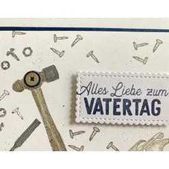 Glückwunschkarte Geburtstagskarte Vatertag Grußkarte 3D Handwerker Handgefertigt Werkzeug