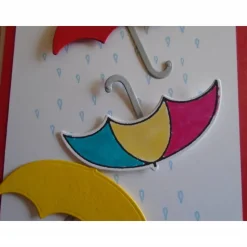 Glückwunschkarte Geburtstagskarte  Regenschirm Regen Geburtstag  Grußkarte Frau Mann