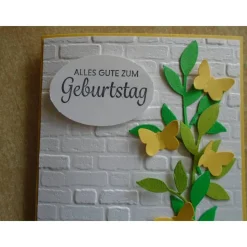 Glückwunschkarte Geburtstag Grusskarte Schmetterlinge  Schmetterlingsranke Frau