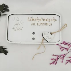 Glückwunschkarte Geldkarte Kommunion Geschenkkarte Holzkarte