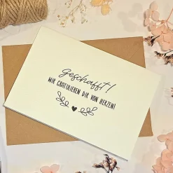 Glückwunschkarte Geschafft! – Stilvolle Karte zum Abschluss, Abitur, Führerschein, Studium & Ausbildung