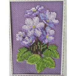 Glückwunschkarte, Gestickte Grußkarte, Klappkarte, Handarbeit