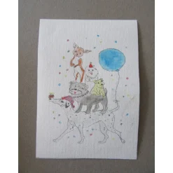 Glückwunschkarte mit Hunden