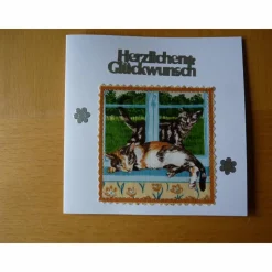 Glückwunschkarte mit Katzen Grußkarte