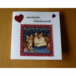 Glückwunschkarte mit Katzen Grußkarte