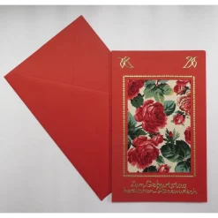 Glückwunschkarte Rosen - Geburtstagskarte