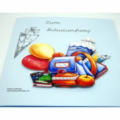 Glückwunschkarte #Schuleinführung  #3-D