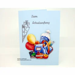 Glückwunschkarte #Schuleinführung  #3-D