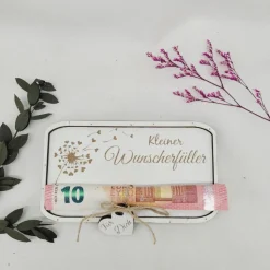 Glückwunschkarte Wunscherfüller Geldkarte Holz Geld Karte Holkarte Geschenkkarte Geschenk  FLoral Weihnachten Geburtstag