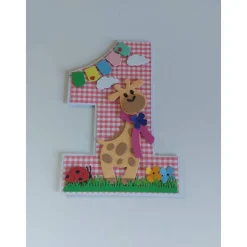 Glückwunschkarte zum 1. Geburtstag, Geburtstagskarte für Mädchen