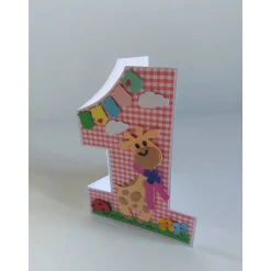 Glückwunschkarte zum 1. Geburtstag, Geburtstagskarte für Mädchen