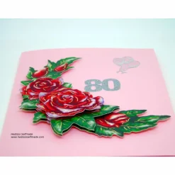 Glückwunschkarte zum 80. Geburtstag