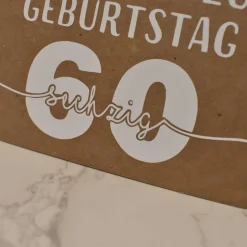 Glückwunschkarte zum 60. Geburtstag Kraftpapier
