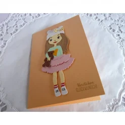 Glückwunschkarte zum Geburtstag, Geburtstagskarte für Mädchen