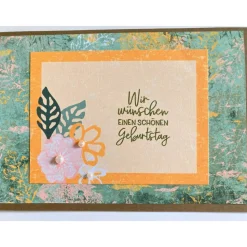 Glückwunschkarte zum Geburtstag Handarbeit Stampin’Up! Drachen Herbst Karte Unikat