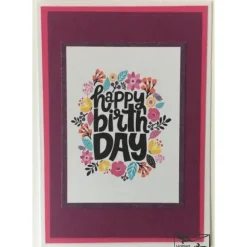 Glückwunschkarte zum Geburtstag  mit Grusstext Handgefertigt Unikat