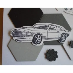 Glückwunschkarte zum Vatertag Vatertagskarte Vater Papa Papi Autokarte Vatertag Grusskarte Karte Rennwagenkarte Auto