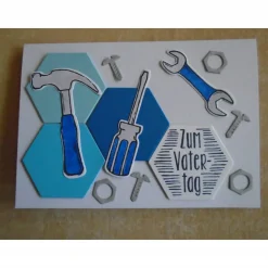 Glückwunschkarte zum Vatertag Vatertagskarte Vater Papa Papi Werkzeug Vatertag Grusskarte Karte Autofan Kfz