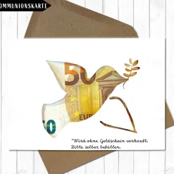 Glückwunschkarte zur ersten Kommunion, Taufe oder Konfirmation