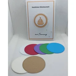 Glückwunschkarte, zur Firmung, Farbauswahl, Handmade