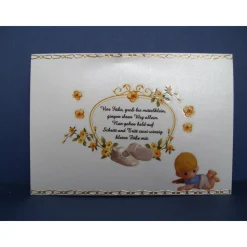 Glückwunschkarte zur Geburt eines kleinen Mädchens oder Jungen