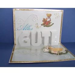 Glückwunschkarte zur Geburt eines kleinen Mädchens oder Jungen