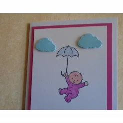 Glückwunschkarte zur Geburt Taufe Mädchen Babykarte Geburtskarte