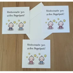 Glückwunschkarte zur Geburt, Versand direkt an die Beschenkten mit Ihrem Wunschtext, Lieferadresse