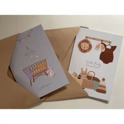 Glückwunschkarte zur Geburt, Versand direkt an die Beschenkten mit Ihrem Wunschtext, Lieferadresse