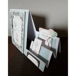 Glückwunschkarte zur Kommunion in zarten blautönen