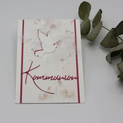 Glückwunschkarte zur Kommunion - Kommunionskarte für Mädchen, Segenswünsche