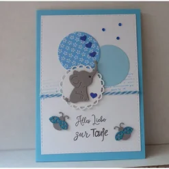 Glückwunschkarte  zur Taufe Geburt Perso