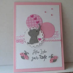 Glückwunschkarte  zur Taufe Geburt Perso