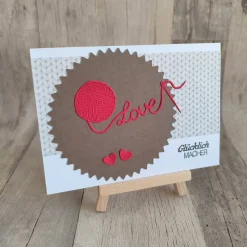 Glückwunschkarten Strickoptik Wollliebe