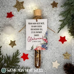 Glühwein-Gewürz im Reagenzglas, Glühwein, Weihnachtsgeschenk, Wichtelgeschenk, kleine Aufmerksamkeit, Punsch