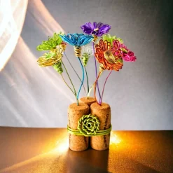 Gänseblümchen Daisy Love - Weinkorken Upcycling