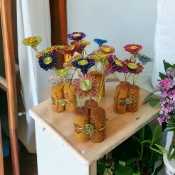 Gänseblümchen Daisy Love - Weinkorken Upcycling