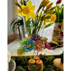 Gänseblümchen Daisy Love - Weinkorken Upcycling