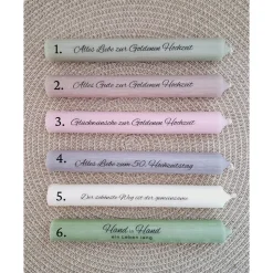 Goldene Hochzeit Geschenk zum 50. Hochzeitstag Haus / Lichthaus Kerzenhalter rund Stabkerze Kerzenbox Holzbox Mitbringse