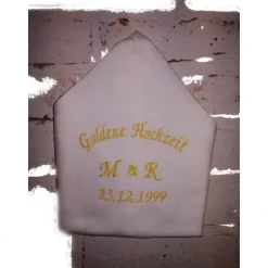 Goldene Hochzeit Initialen und Datum